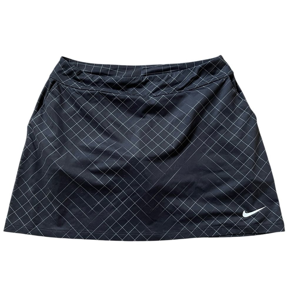 Nike Dri-FIT Golf Skorts | Black w/ Subtle Criss-Cross Pattern | Size Large